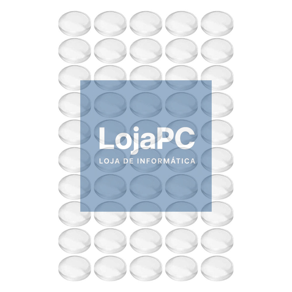 Batentes Adesivos de silicone Transparentes 10mm 50x