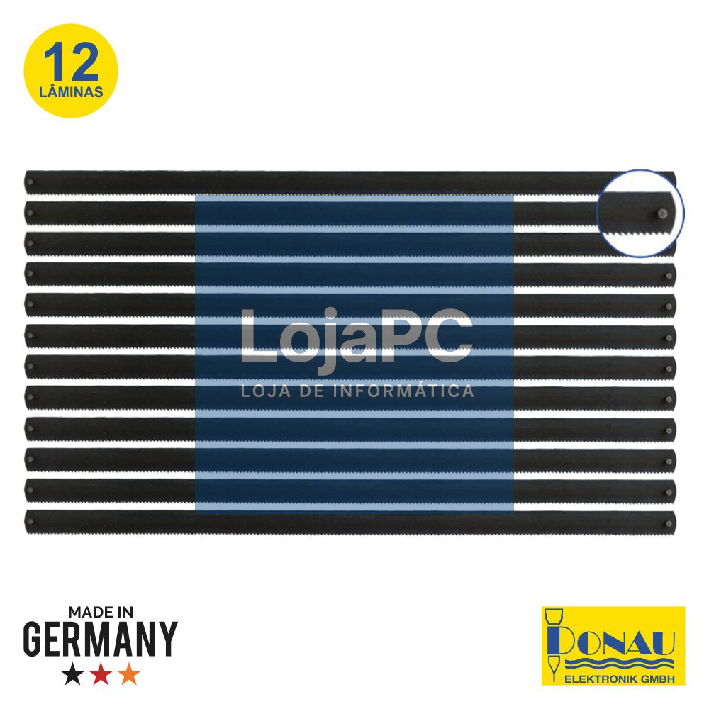 CONJUNTO 12 LÂMINAS SERRA P/ METAL 148MM DONAU