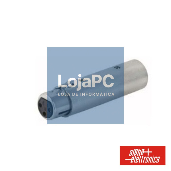FICHA ADAPTADORA XLR 3P FÊMEA / XLR 3P MACHO