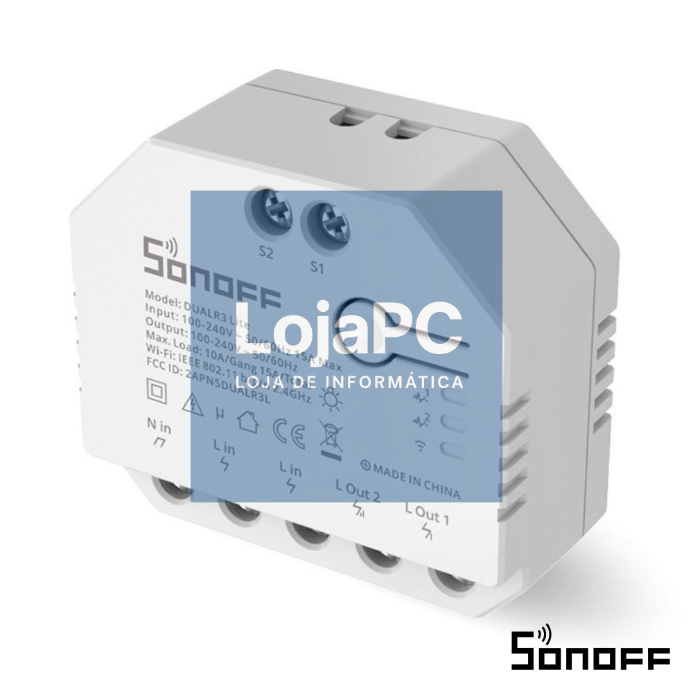 Interruptor Inteligente 2 Canais WiFi DUALR3 LITE SONOFF