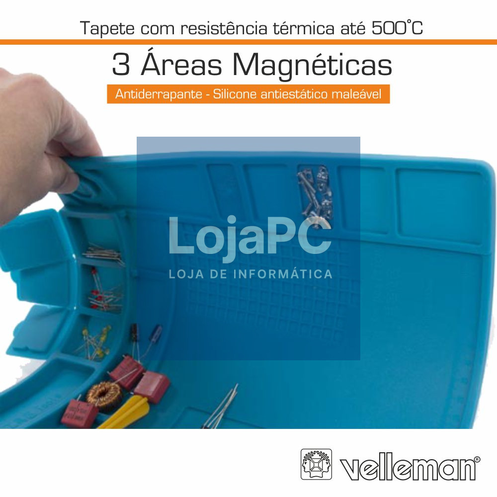 TAPETE DE SOLDAR EM SILICONE 450X300MM VELLEMAN