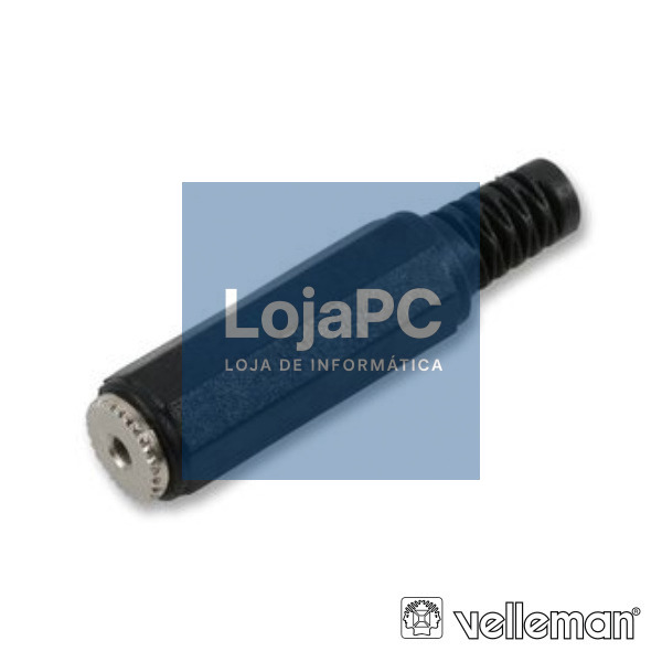 FICHA JACK 2.5MM FÊMEA MN PVC C/ GUARDA CABO