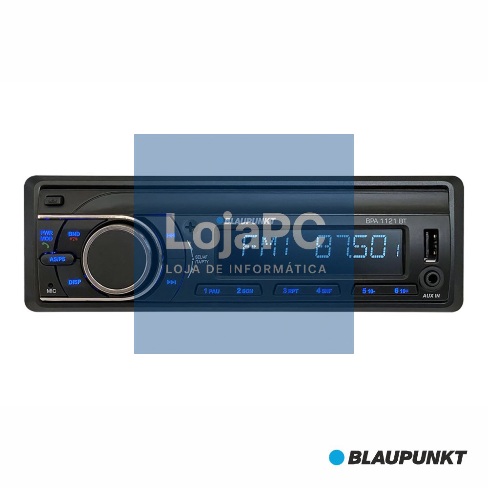 Auto-Rádio MP3 50Wx4 C/ FM/AUX/USB/Bluetooth BLAUPUNKT