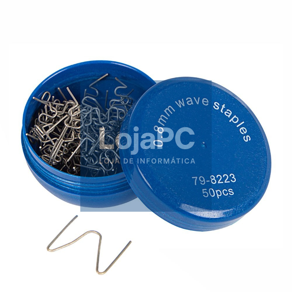 Conjunto de 50 Grampos Ondulados P/ Reparação De Plásticos
