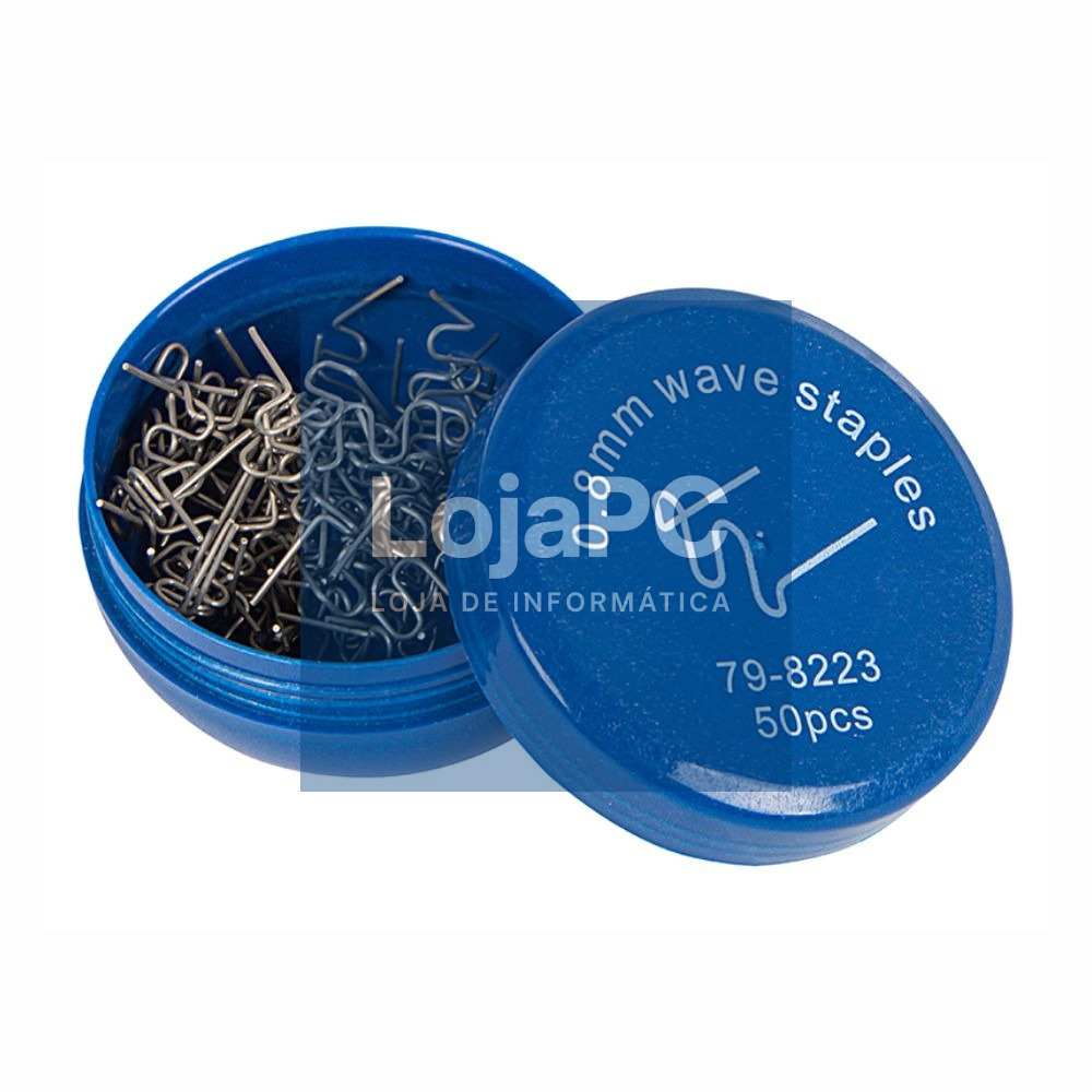 Conjunto de 50 Grampos Ondulados P/ Reparação De Plásticos
