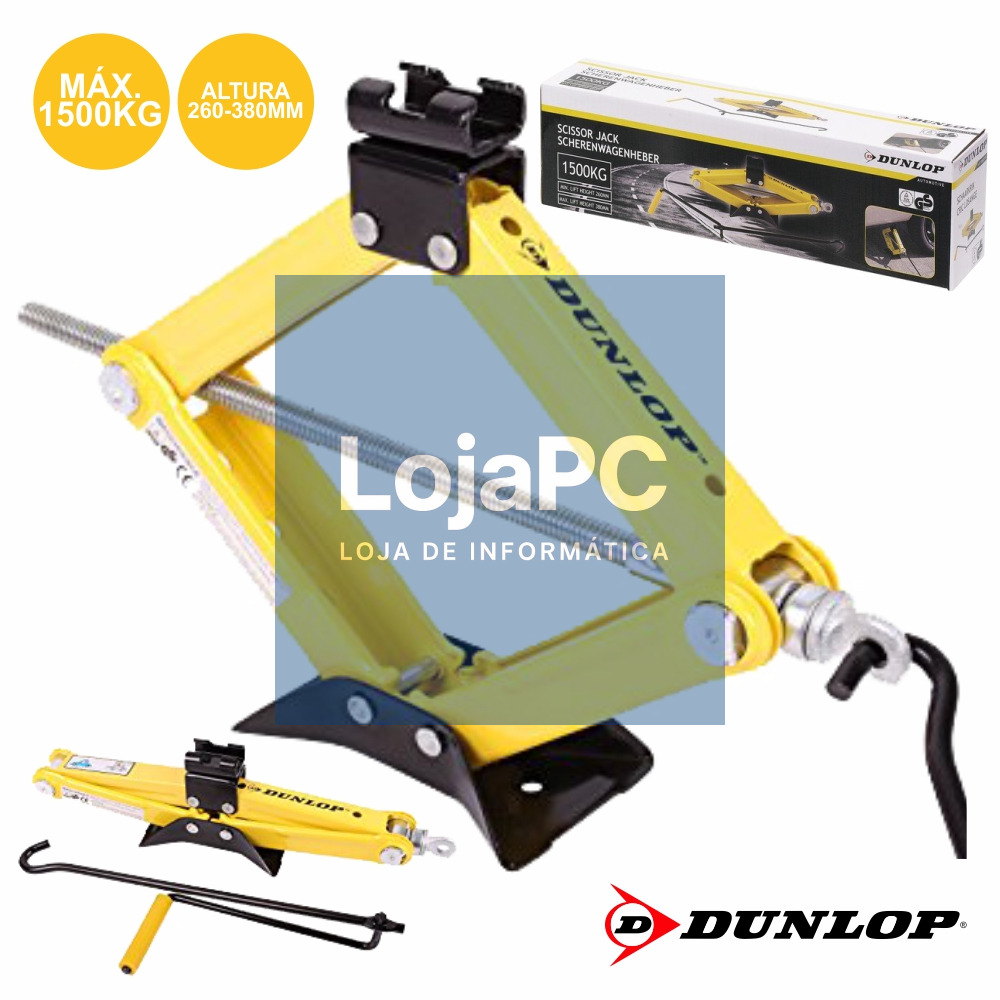 MACACO EM TESOURA P/ AUTOMÓVEL ATÉ 1500KG DUNLOP