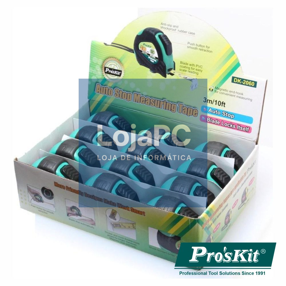 Expositor C/ 12 Fitas Métricas 3m PROSKIT