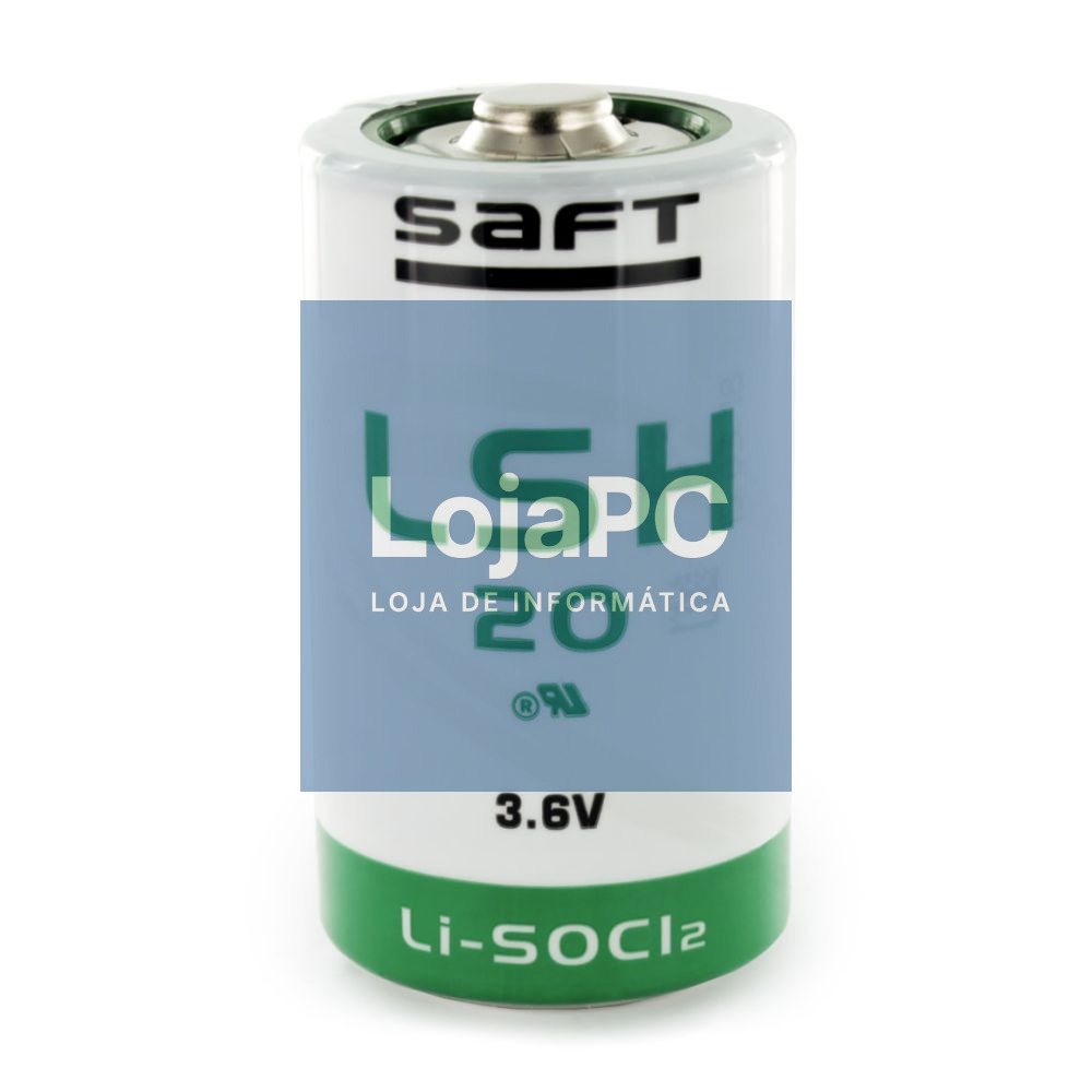 Pilha Lítio H20 3.6V 13000mAh SAFT