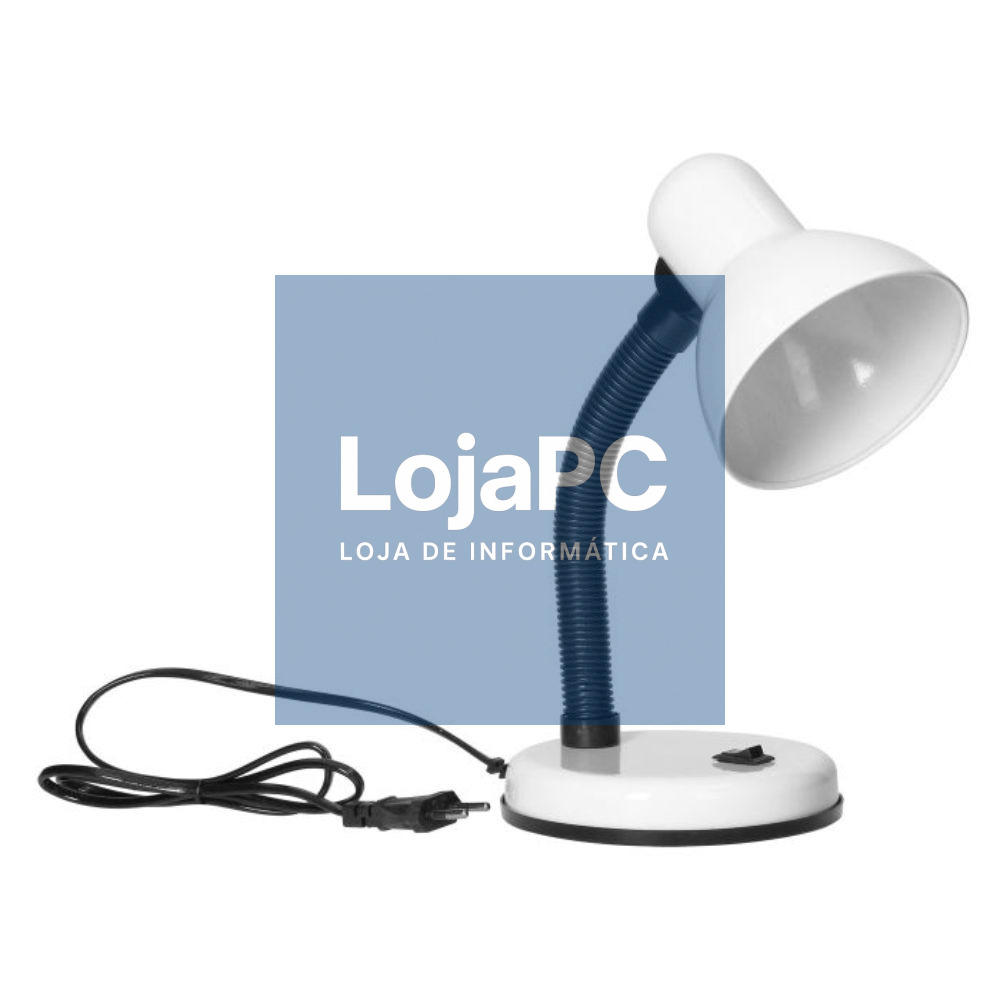 Candeeiro Secretária E27 10W IP20 Branco VIRONE
