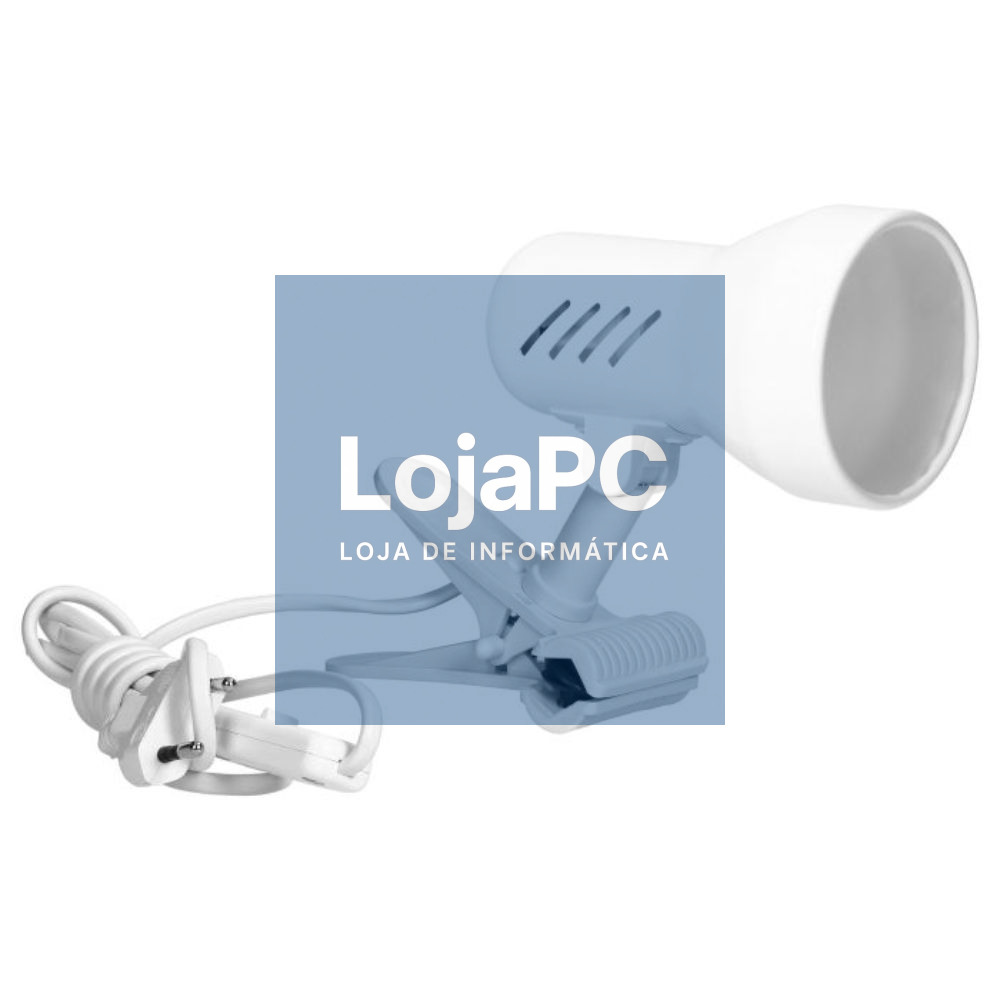 Candeeiro Secretária 1xE27 40W C/ Mola Branco VIRONE