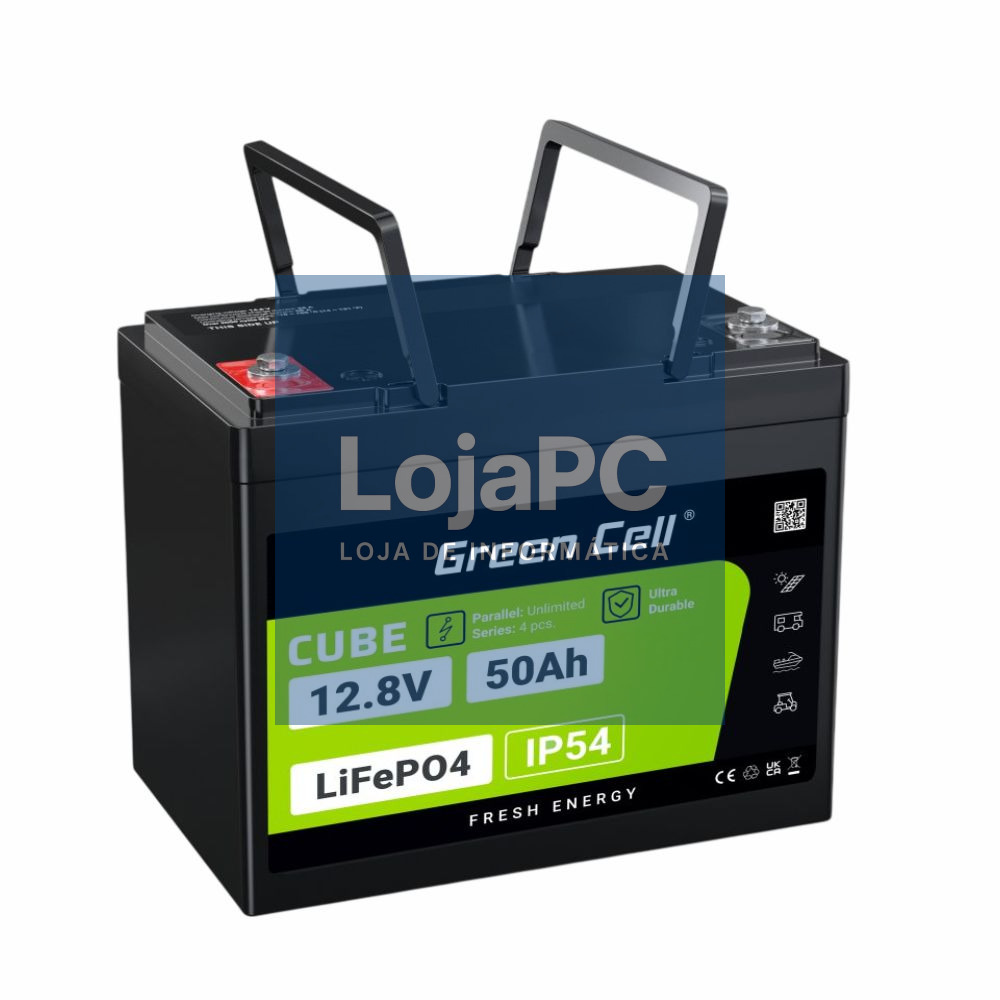 Bateria de Lítio LiFePO4 50A 12.8V GREEN CELL