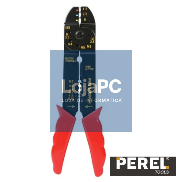 ALICATE DE CRAVAR TERMINAIS FAST-ON ISOLADOS PEREL