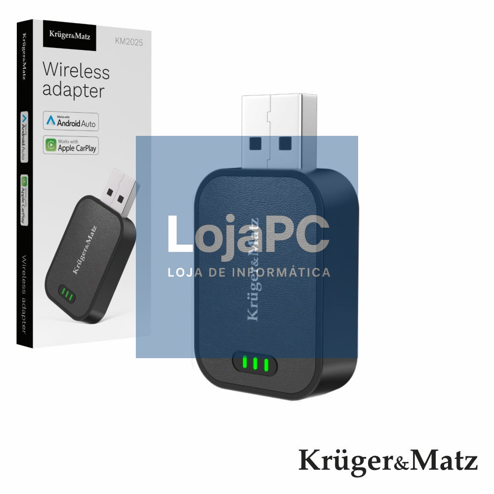 Adaptador Carplay e Android Auto WiFi/BT KRUGER MATZ