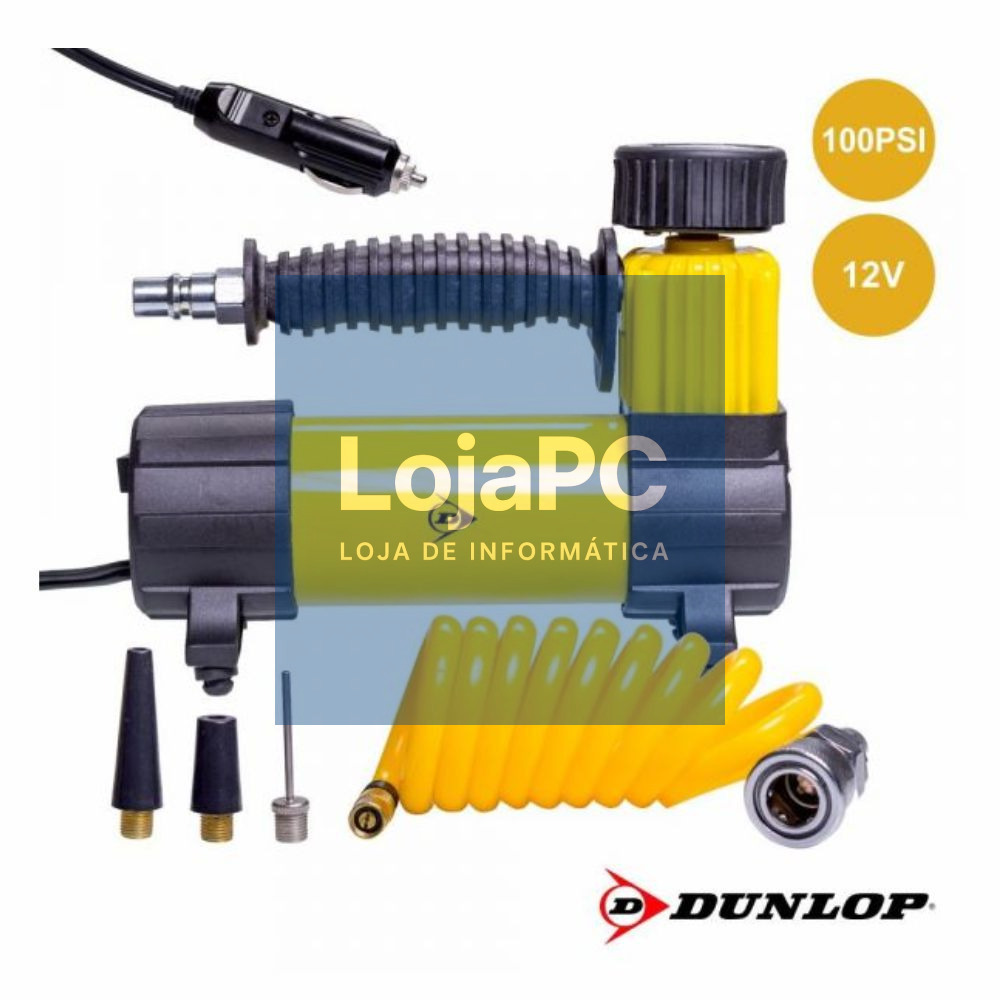 Compressor de Ar 100PSI 12V DUNLOP
