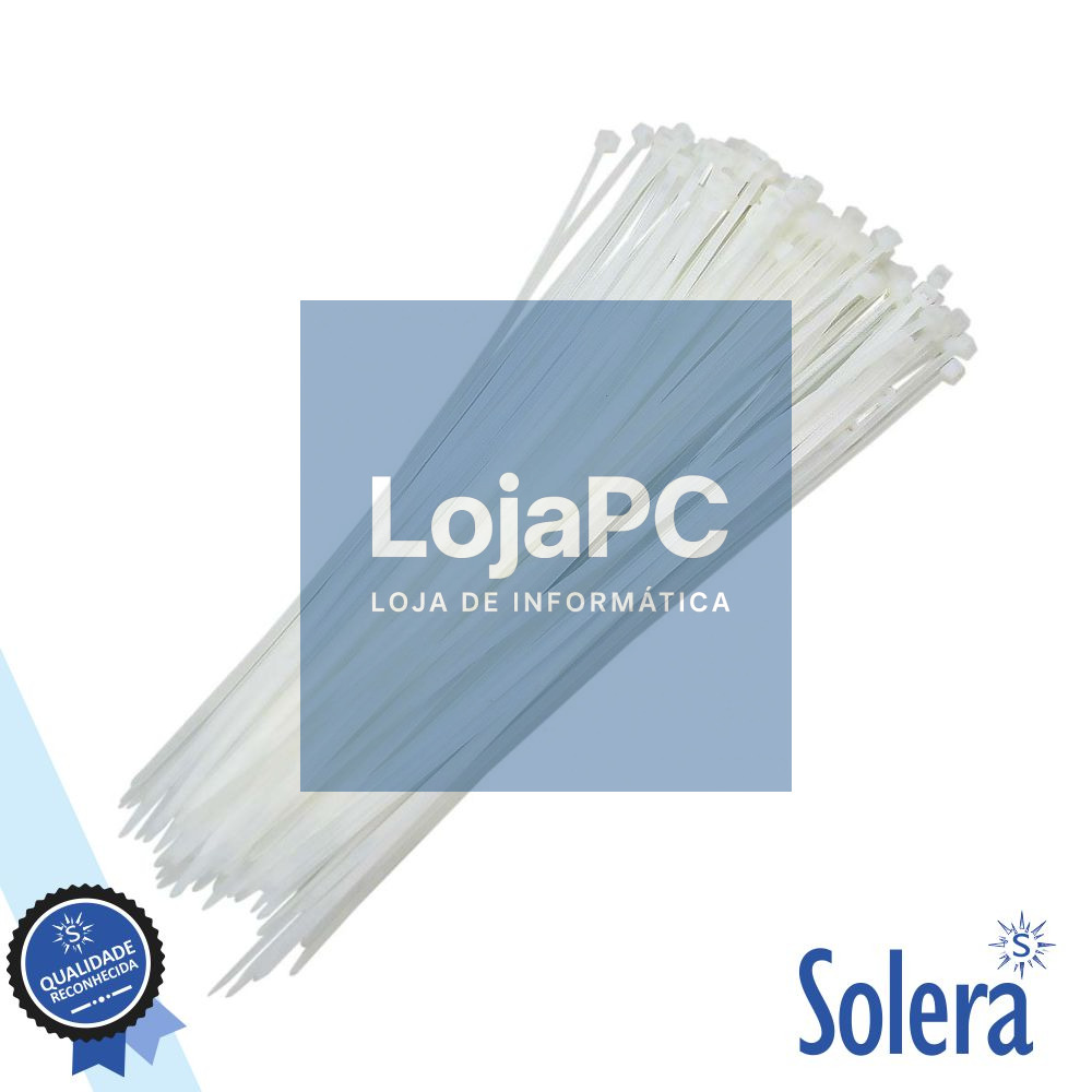 CONJUNTO 100 BRAÇADEIRAS NYLON 7.6x365MM SOLERA