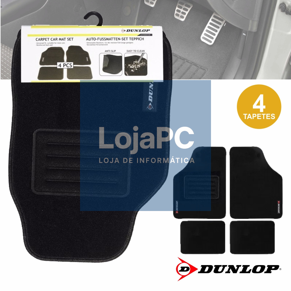 TAPETES UNIVERSAIS PRETOS DUNLOP