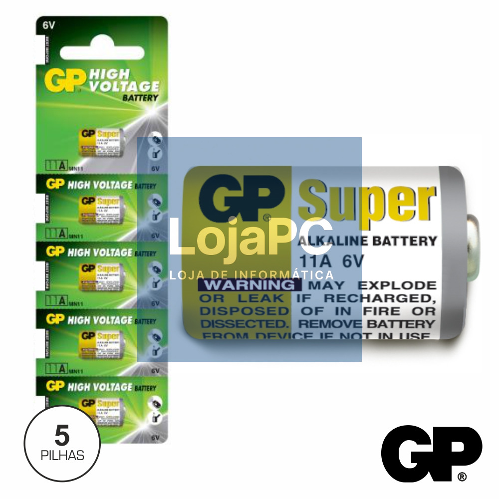 PILHA ALCALINA 11A 6V 5X BLISTER GP
