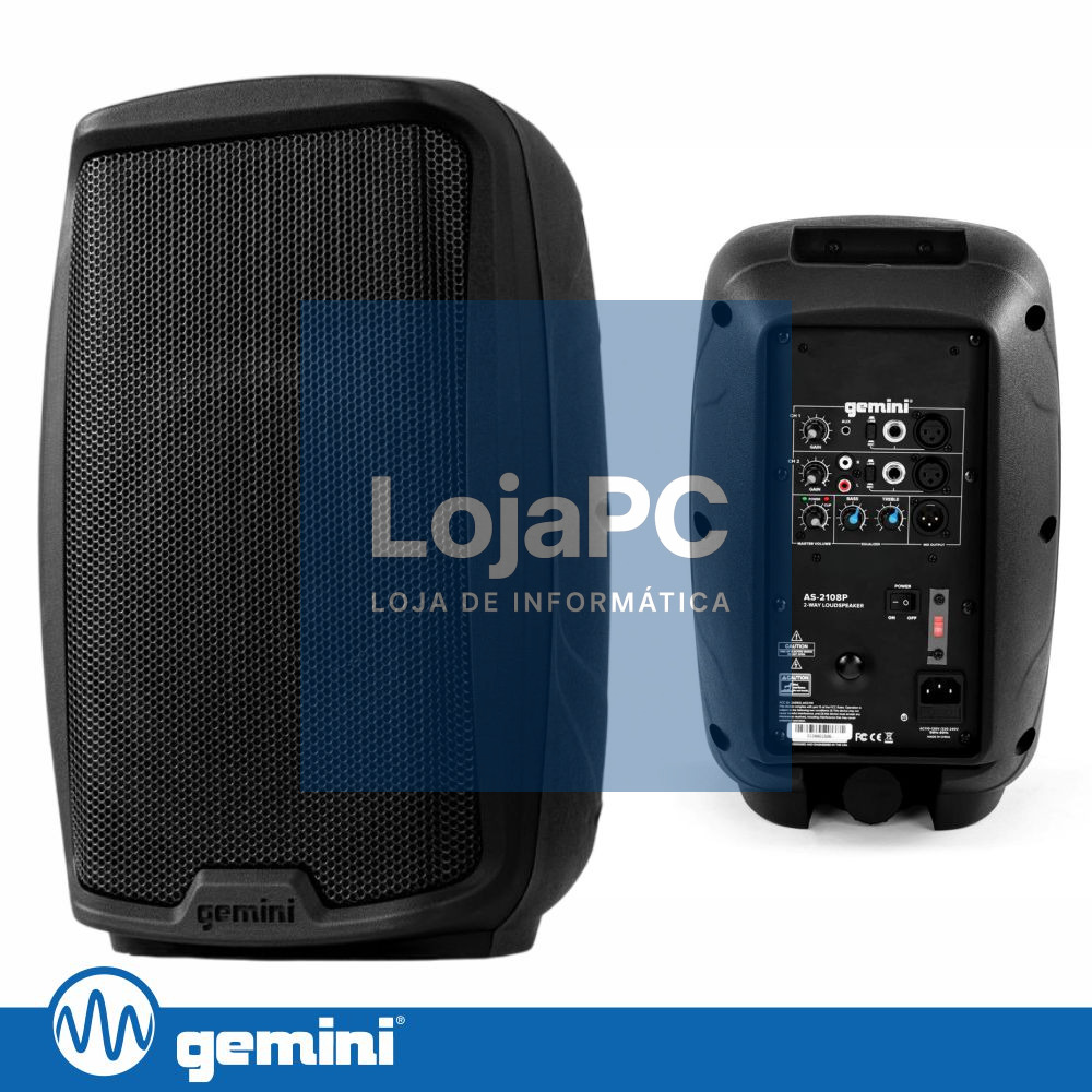 Coluna Amplificada 8" 500W GEMINI