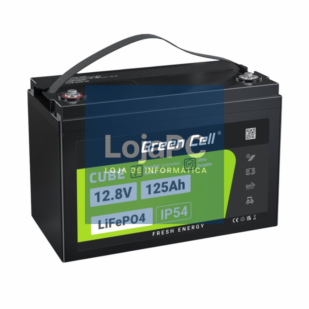 Bateria de Lítio LiFePO4 125A 12.8V GREEN CELL
