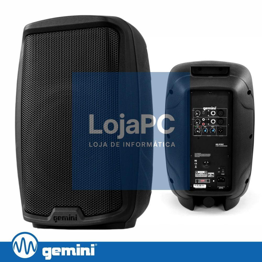 Coluna Amplificada 10" 1000W GEMINI