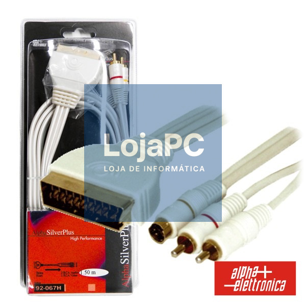 CABO SILVER PLUS SVHS / 2RCA / SCART MACHO 5M BLISTER