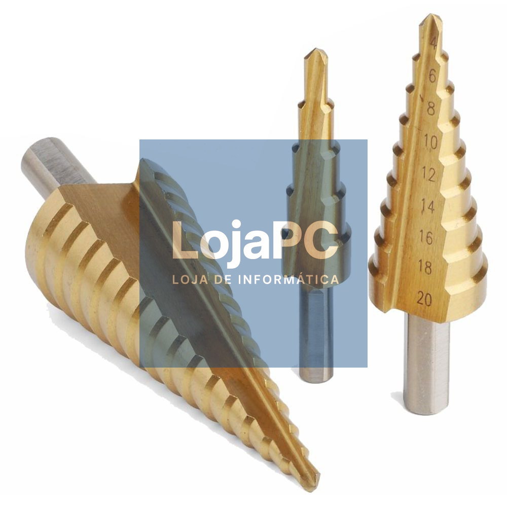 Conjunto De 3 Brocas Cone 4-12mm/4-20mm/4-32mm