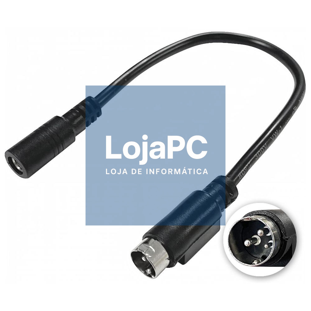 Cabo Adaptador Jack Fêmea p/ DIN 3P Macho 0.2m