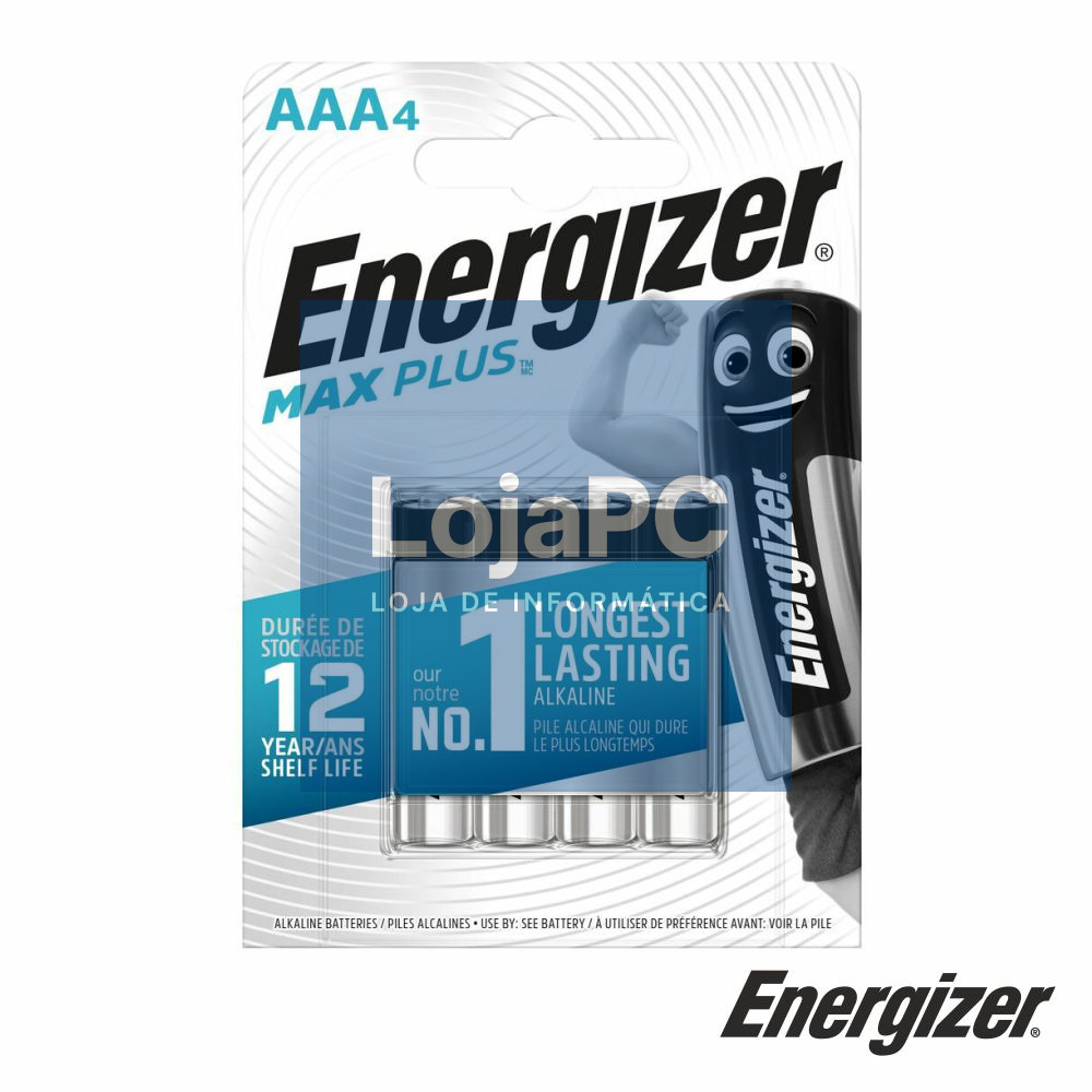 Pilha Alcalina AAA 1.5V 4x Max Plus ENERGIZER