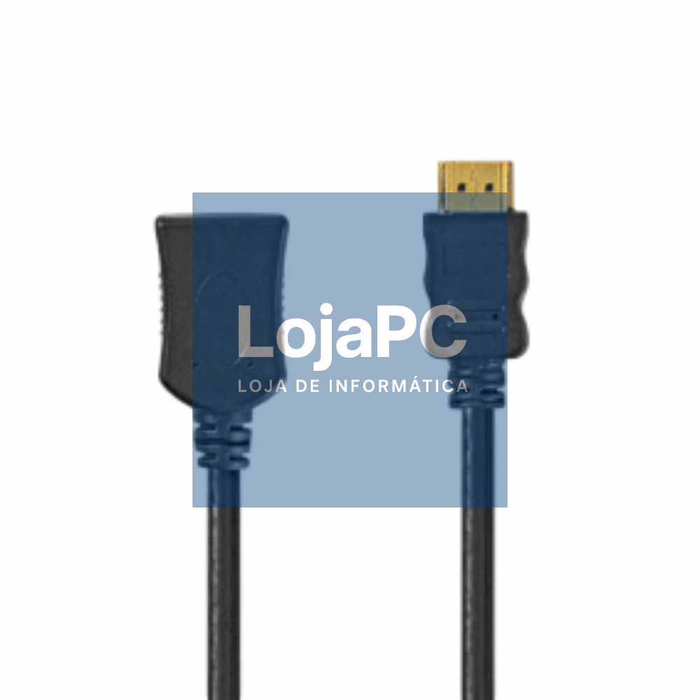 Cabo HDMI Dourado Macho / Fêmea 2.0 4K Preto 3M