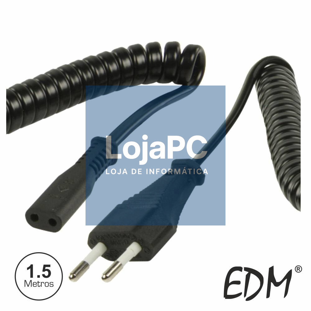 CABO ALIMENTAÇÃO AC PLANO / IEC C1 P/ BRAUN/PHILIPSHAVE 1.5M