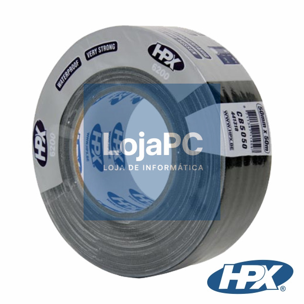 FITA DE TELA PROFISSIONAL HPX 50MMx50M PRETA