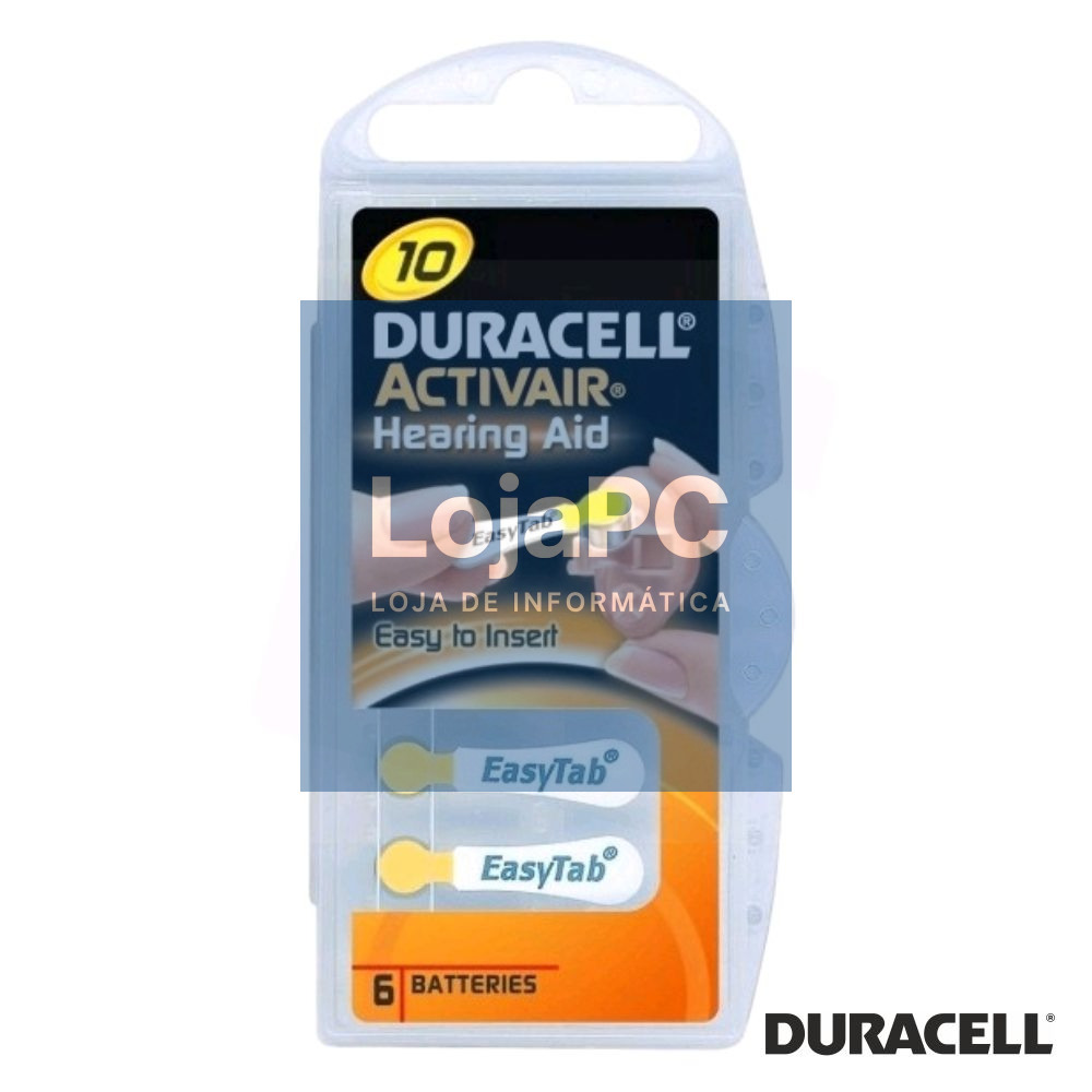 Pilha Botão DA10 Hearing Aid 6x Blister DURACELL