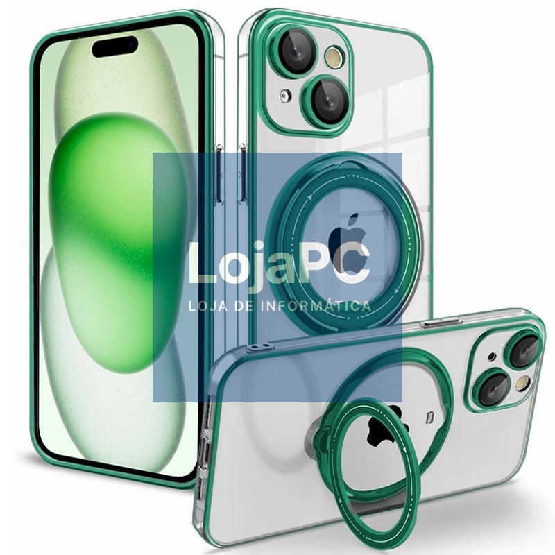 COOL Cover for iPhone 15 Plus Magnetic Ring Green — imagem 2