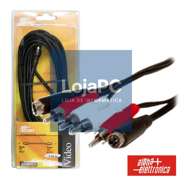 CABO 2-SVHS MACHO / 4-RCA ÁUDIO MACHO 1.5M BLISTER