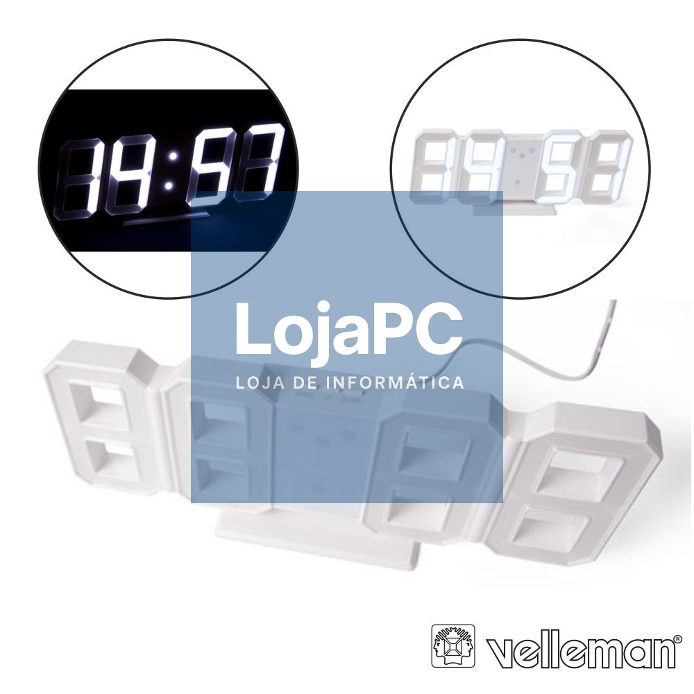 Relógio LED de Parede ou Base VELLEMAN