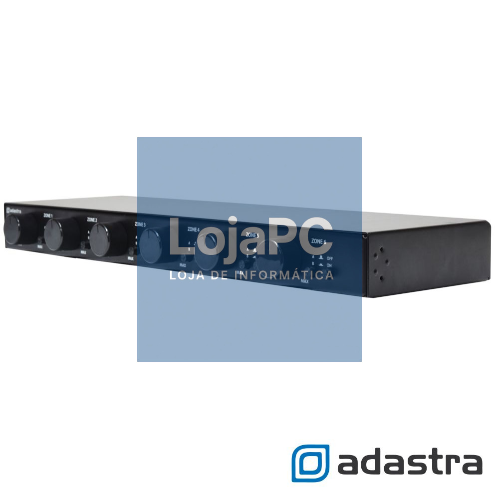 Atenuador/Comutador 100V Rack 19" 1U 6x30W ADASTRA