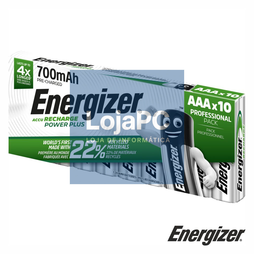 Pilha Alcalina LR03/AAA 1.5V 10x Power Plus ENERGIZER