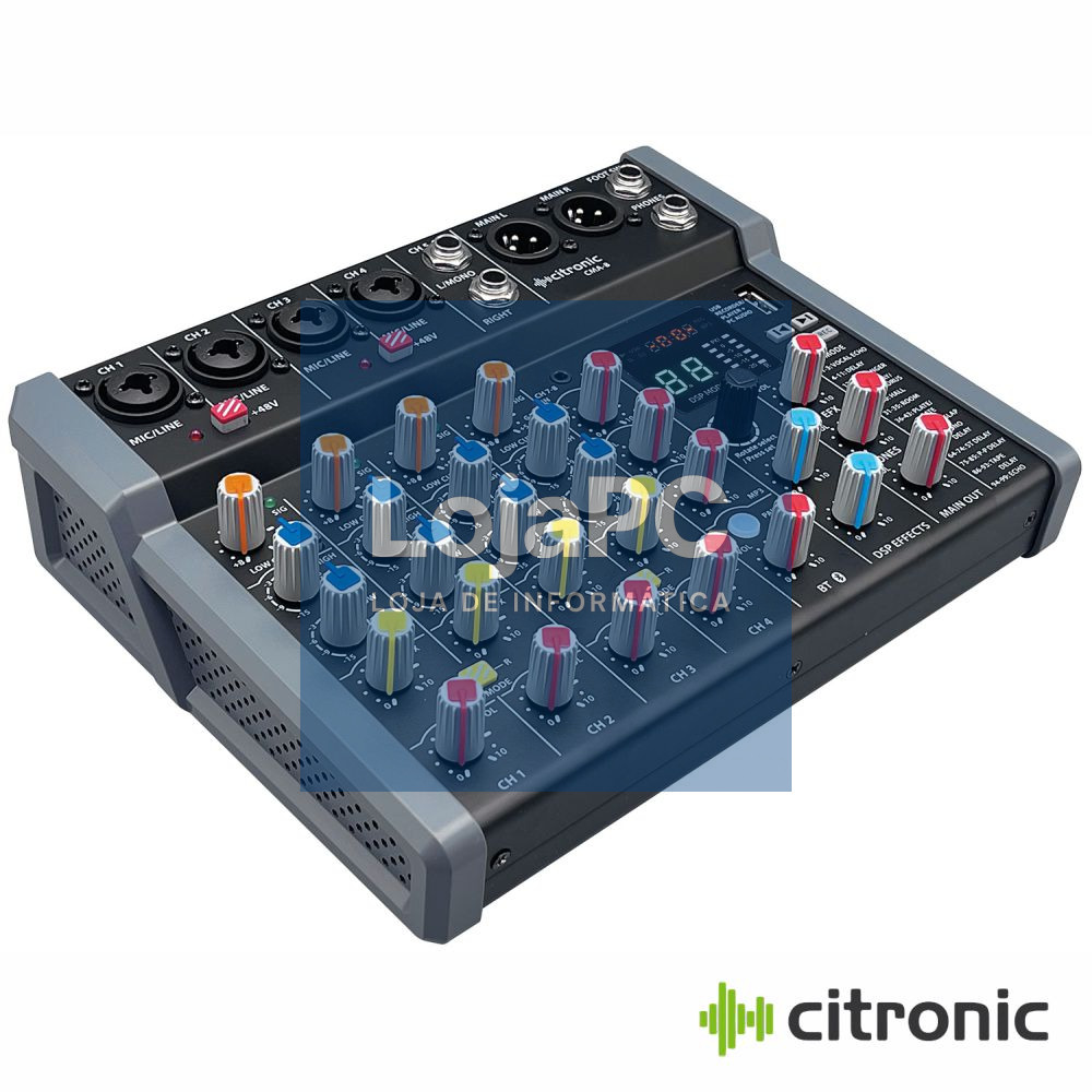 Mesa De Mistura 8 Canais DSP USB/BT CITRONIC
