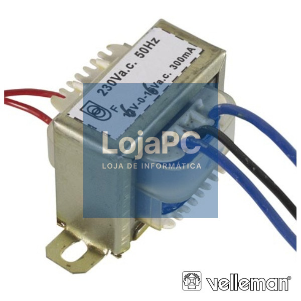 TRANSFORMADOR 3.6VA 2X6V VELLEMAN