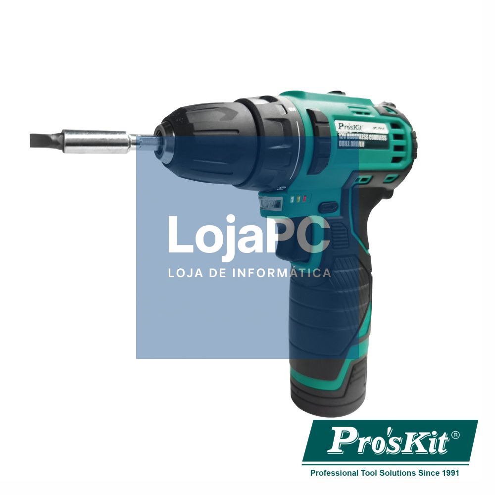 Aparafusadora Elétrica Brushless S/ Fios 12V 1600RPM PROSKIT
