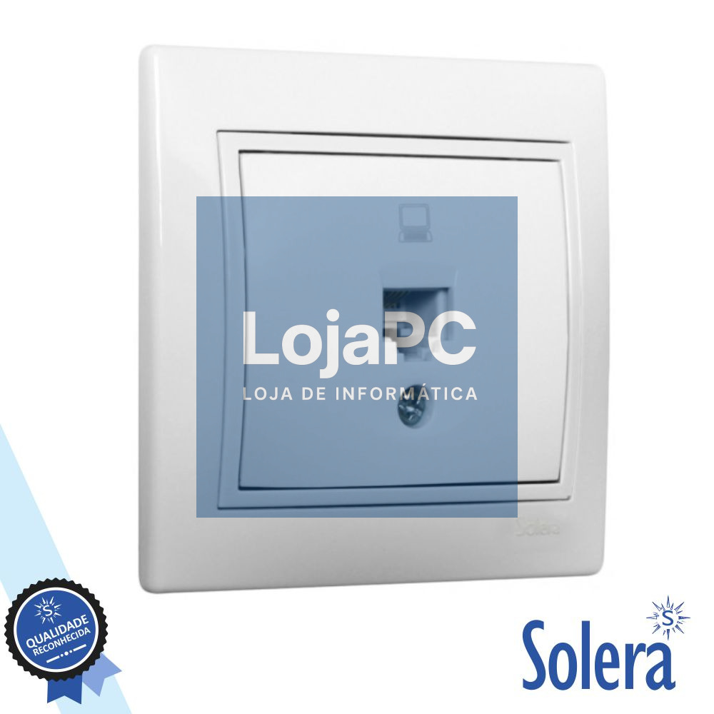Tomada de Encastrar RJ45 C/ 1 Saída SOLERA