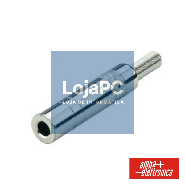 FICHA JACK 6.35MM FÊMEA C/ CABO EM MOLA ST
