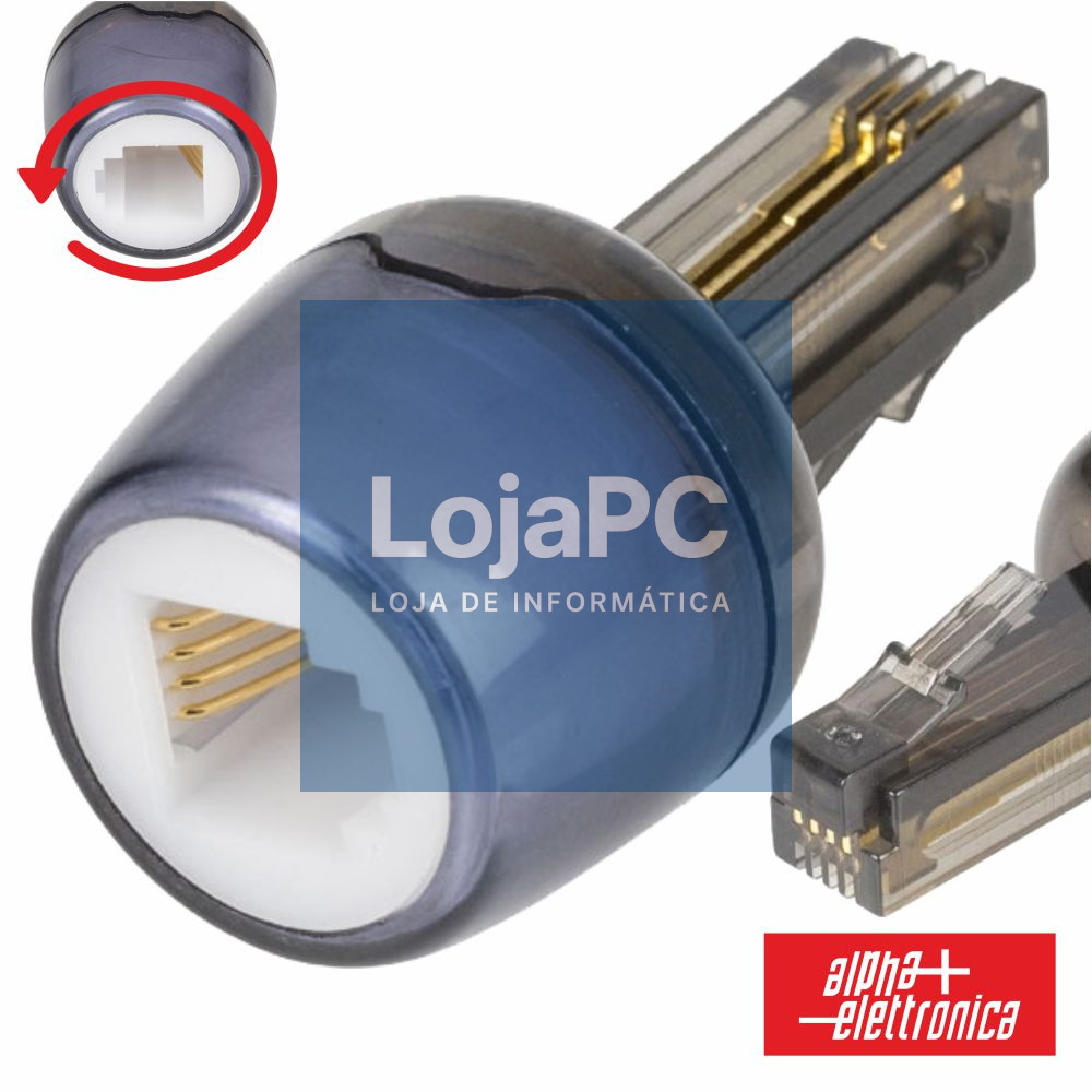 ADAPTADOR DE TELEFONE 4P4C ROTATIVO