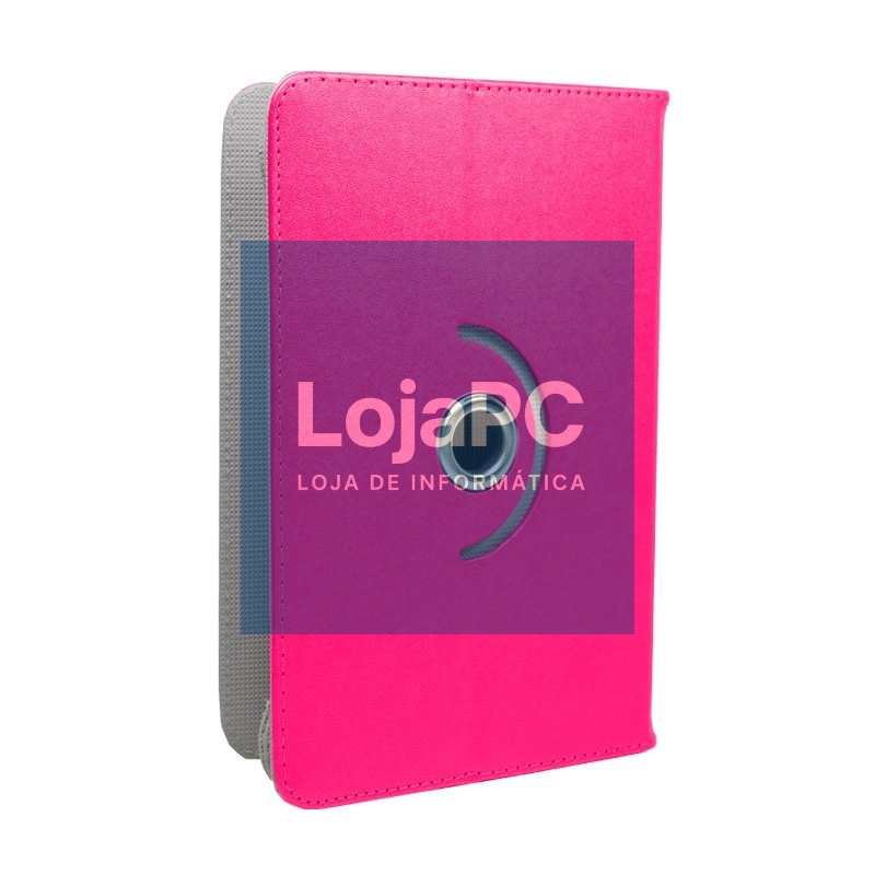 COOL Ebook / Tablet 7 inch Leatherette Pink Rotating Case — imagem 4