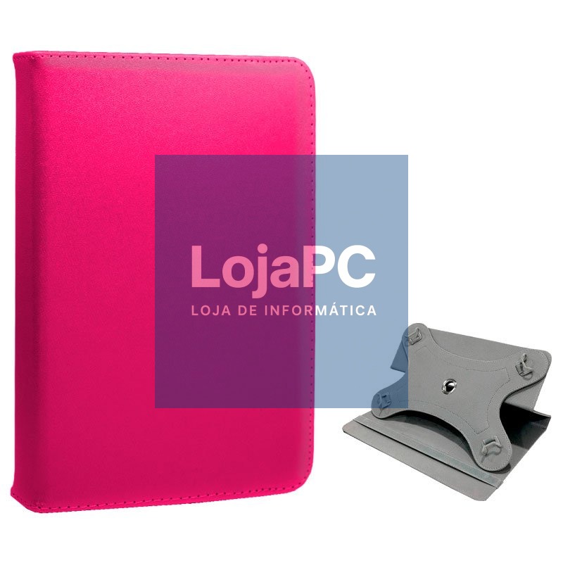 COOL Ebook / Tablet 7 inch Leatherette Pink Rotating Case