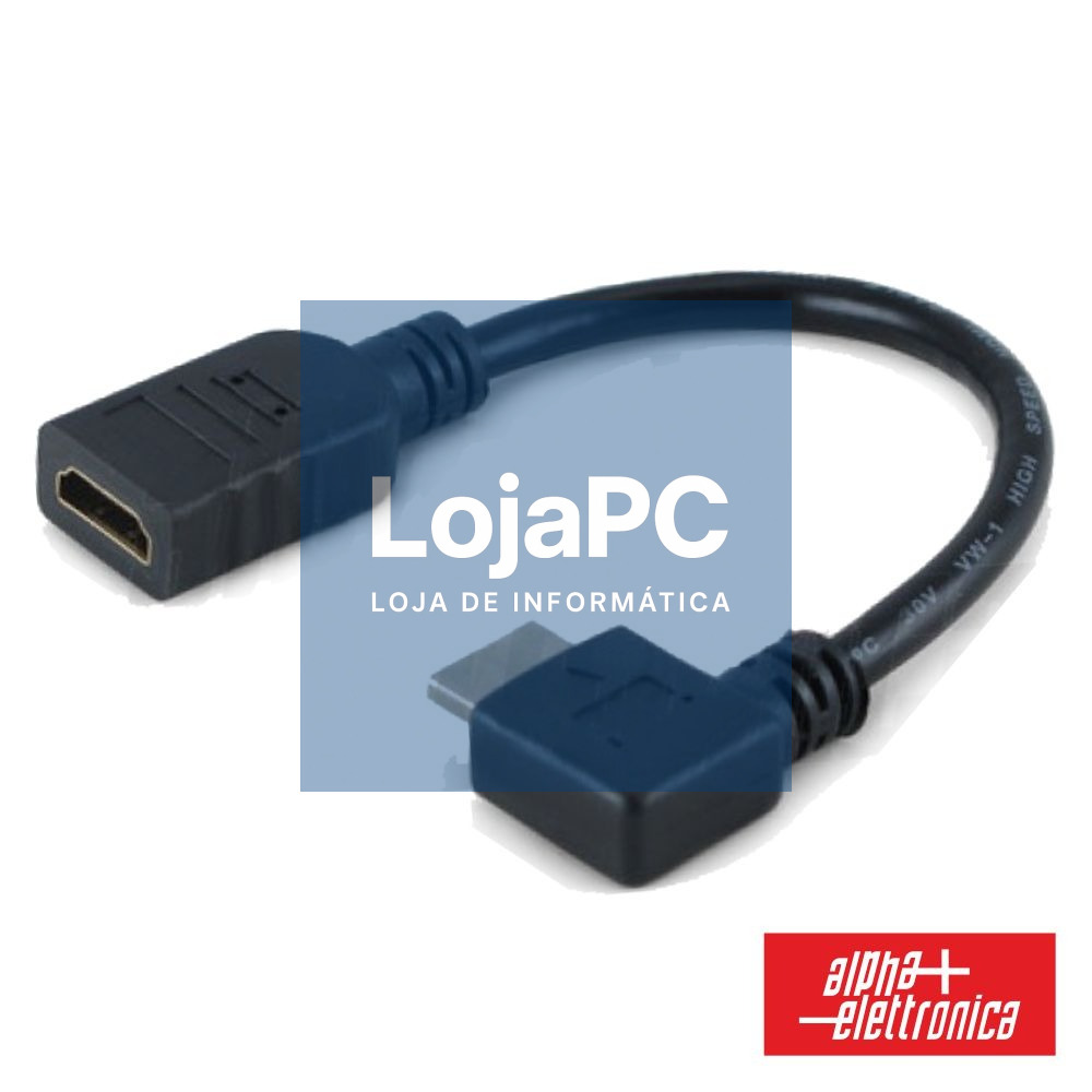 FICHA ADAPTADORA HDMI MACHO / FÊMEA ANGULAR 90º VERTICAL