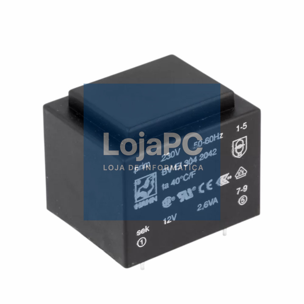 Transformador Encapsulado 2.6VA 1x12V 1x0.217A
