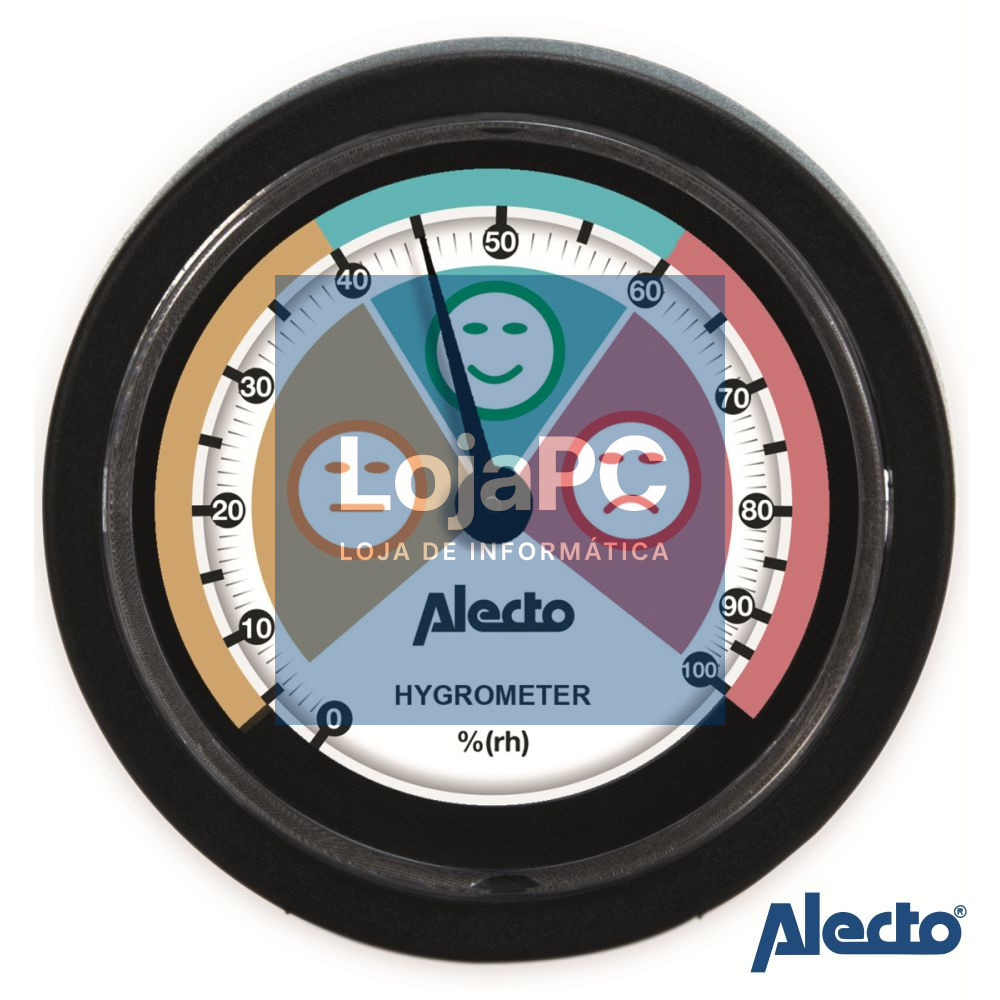 Higrómetro Analógico Preto ALECTO