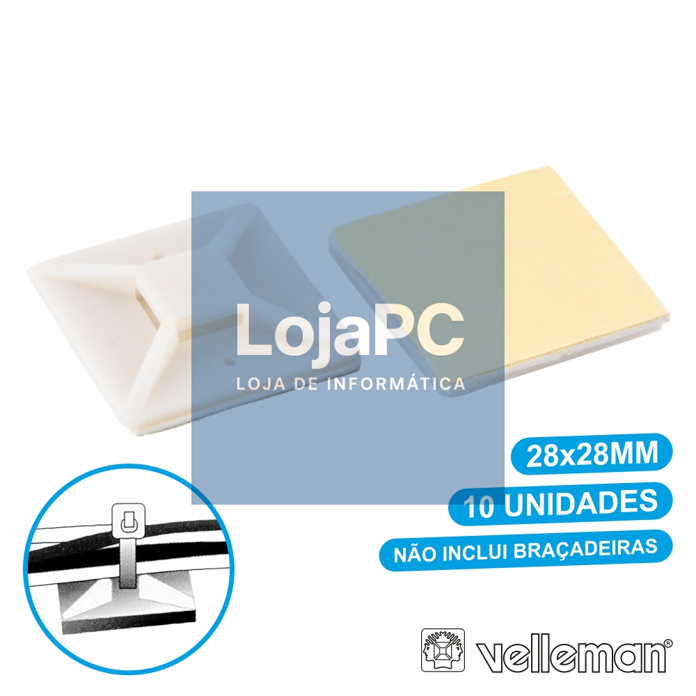 FIXADOR ADESIVO P/ BRAÇADEIRAS 10X VELLEMAN