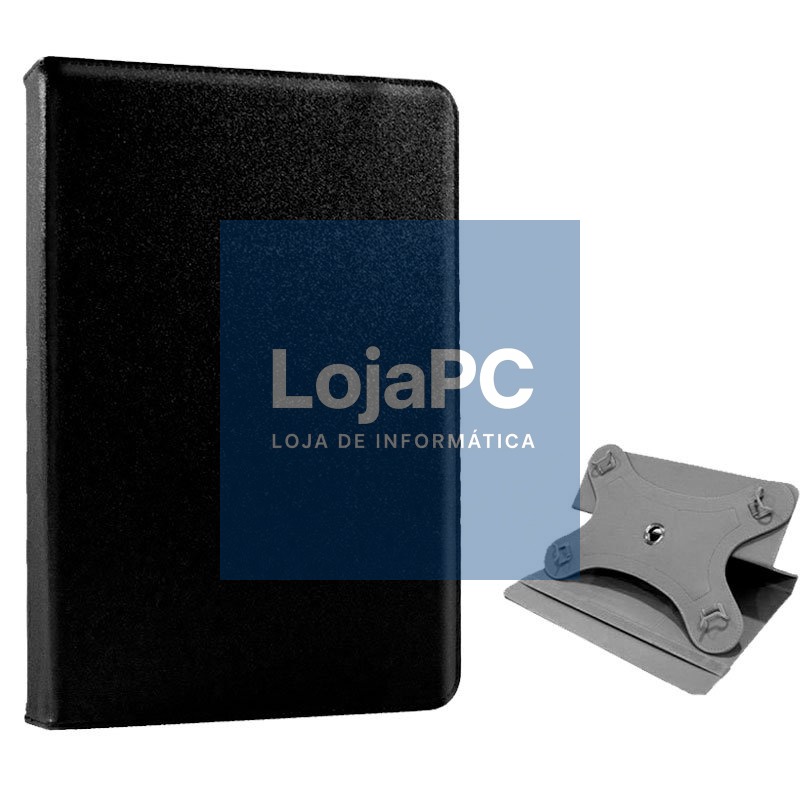 COOL Ebook / Tablet Case 8 inches Smooth Black Rotating